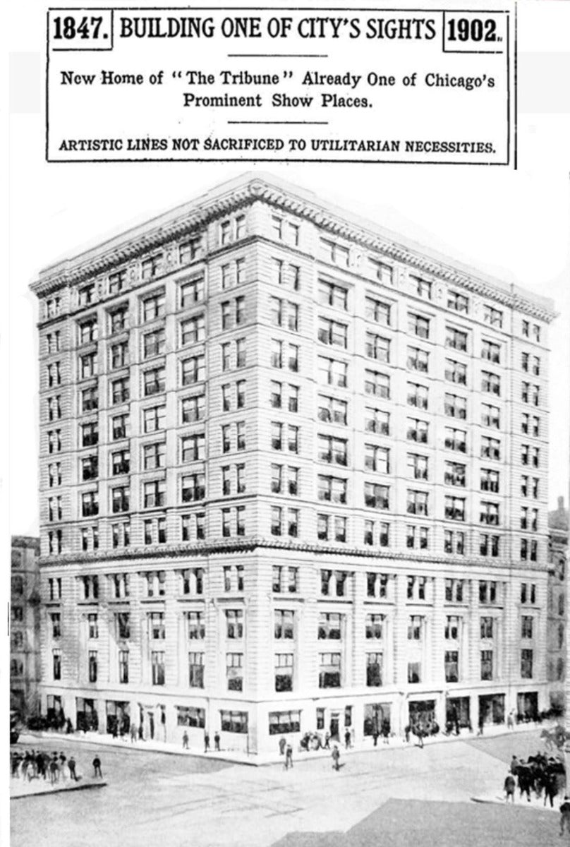 matching set of custom-designed cast brass chicago tribune building passage door backplates and knobs