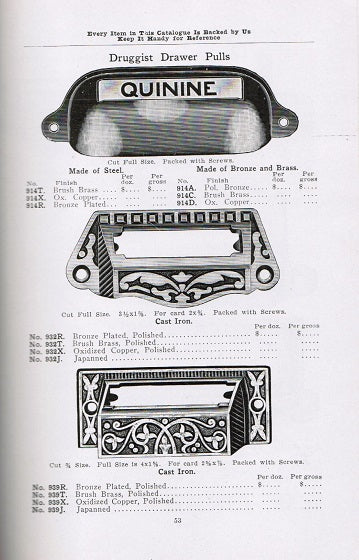out of print original and completely intact early 20th century "garcy" brand illustrated hardware catalogue no. 25