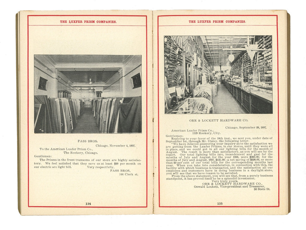 seldom found original 1898 pocket hand-book of electro-glazed luxfer prisms for luxfer prism company