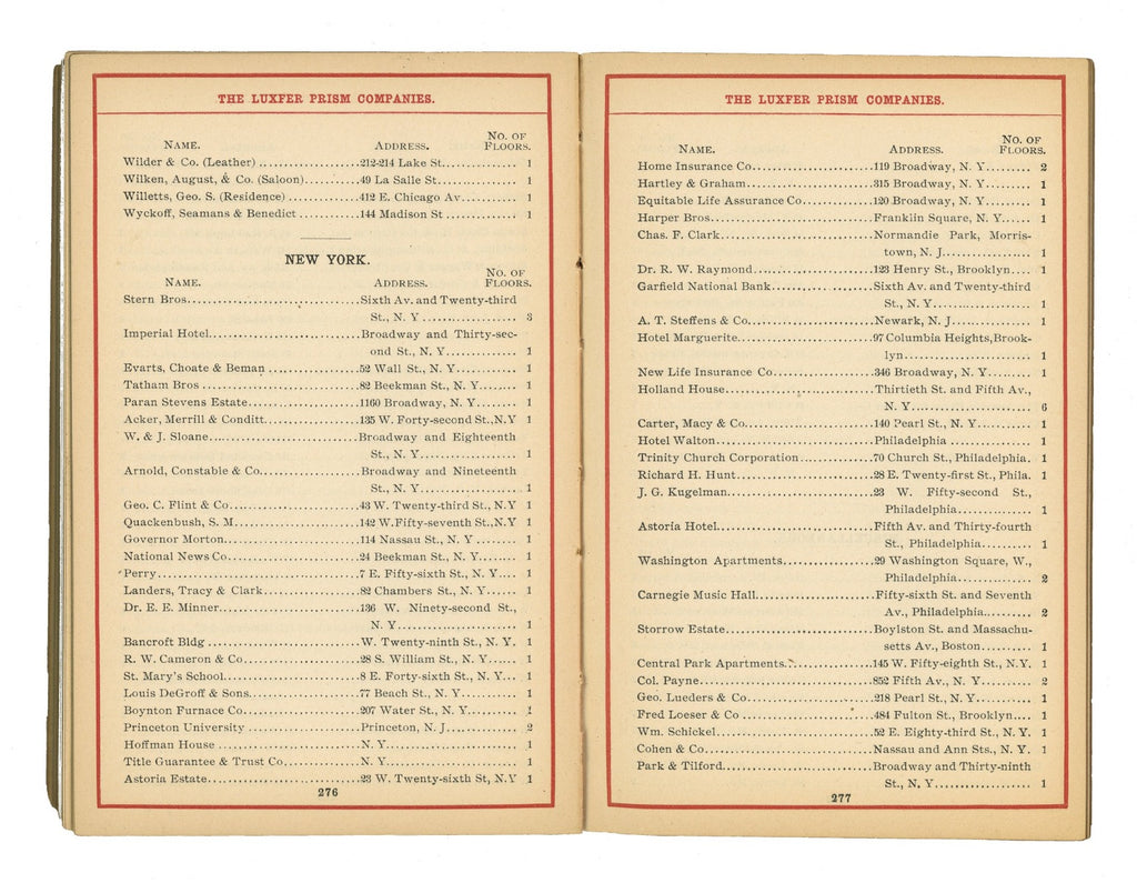 seldom found original 1898 pocket hand-book of electro-glazed luxfer prisms for luxfer prism company