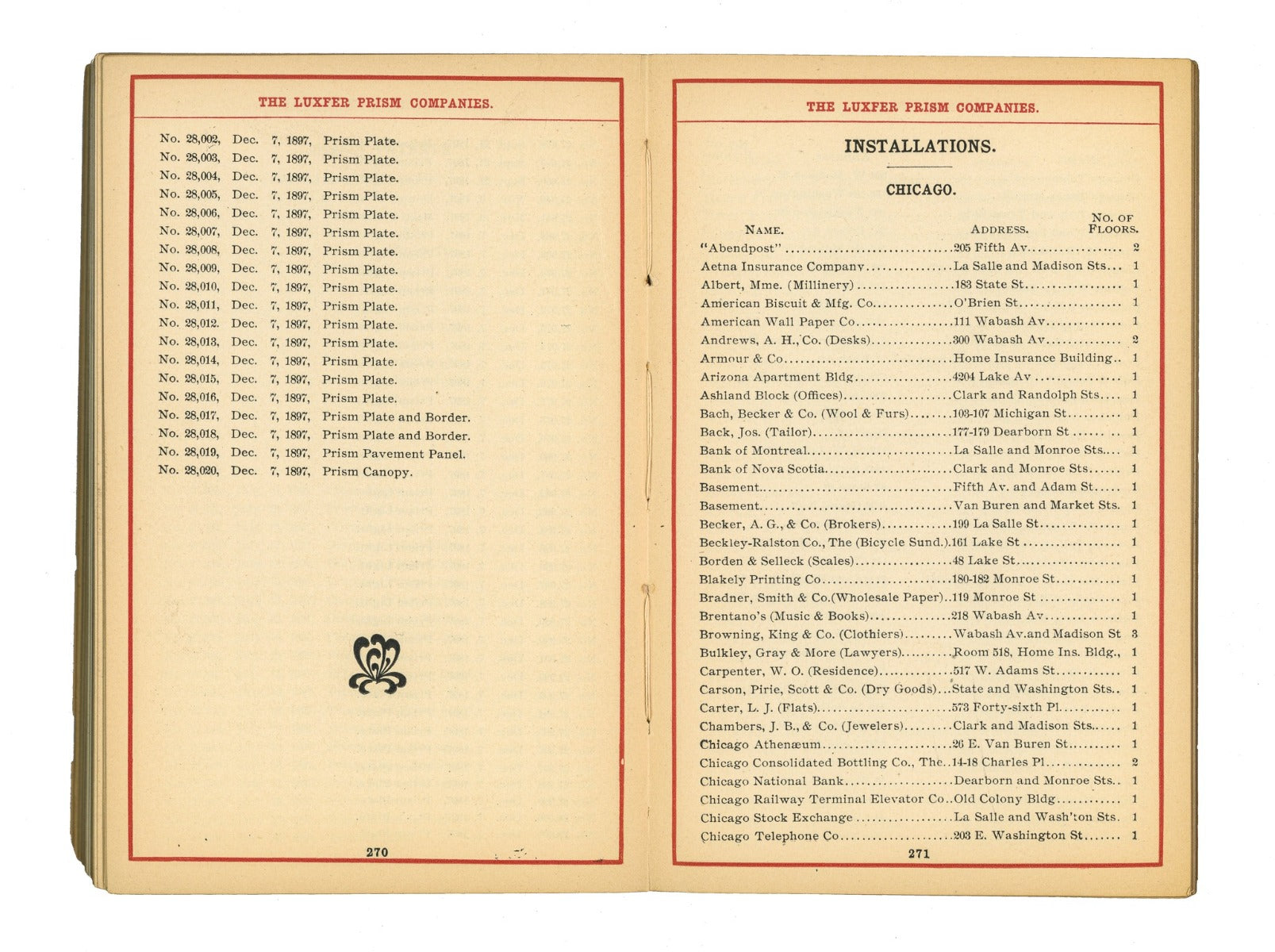 seldom found original 1898 pocket hand-book of electro-glazed luxfer prisms for luxfer prism company