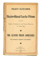 seldom found original 1898 pocket hand-book of electro-glazed luxfer prisms for luxfer prism company