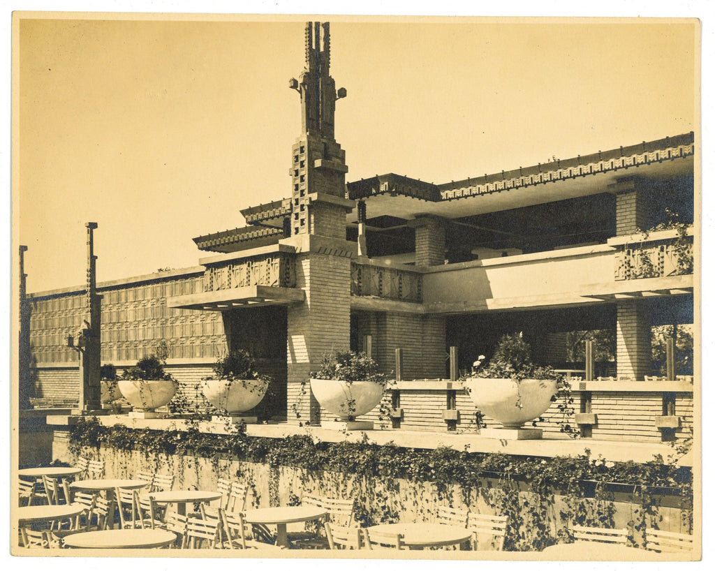 limited edition frank lloyd wright and alfonso iannelli-designed patinated composite midway gardens sprite or "spindle" head cast from original