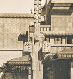 limited edition frank lloyd wright and alfonso iannelli-designed patinated composite midway gardens sprite or "spindle" head cast from original