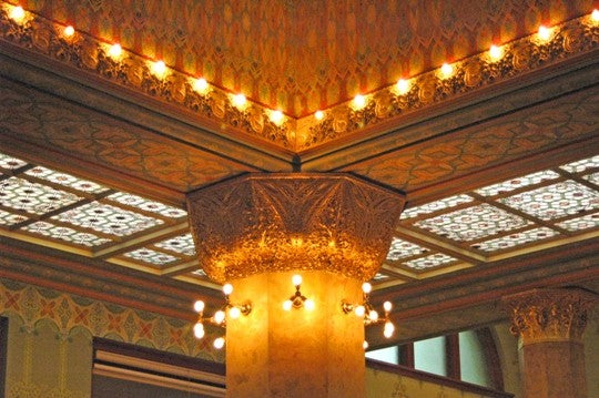 rare and seldom found all original museum quality late 19th century richly ornamented louis sullivan-designed chicago stock exchange interior trading room monogrammed cast plaster panel