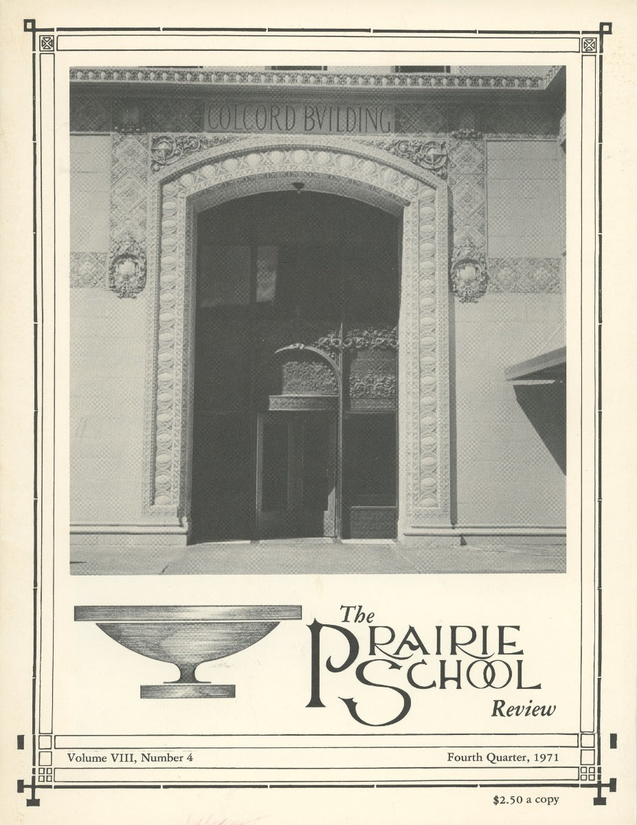 complete volume of  chicago-based prairie school review magazine, beginning in 1964 and ending in 1975