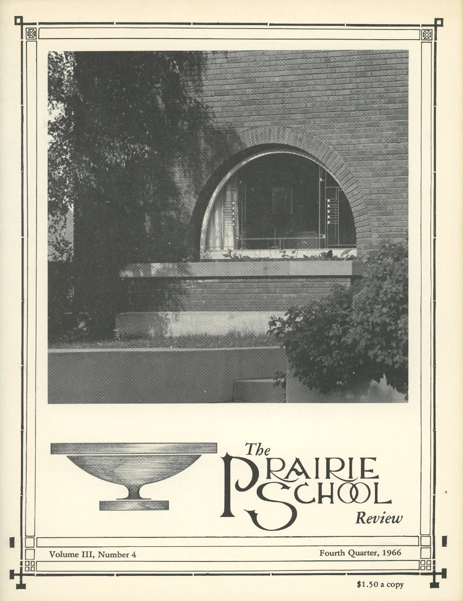 complete volume of  chicago-based prairie school review magazine, beginning in 1964 and ending in 1975
