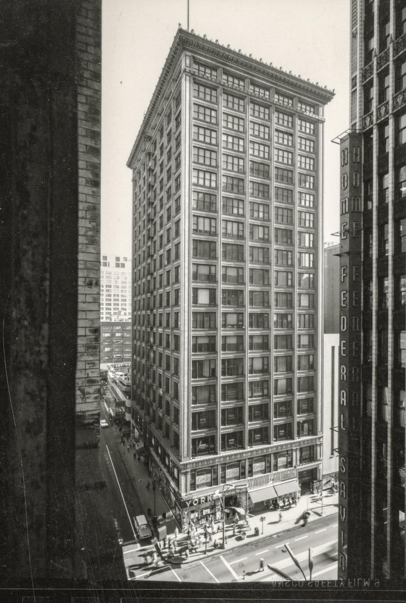 rare later 19th century original holabird and roche-designed custom cast bronze republic building office door unit lock