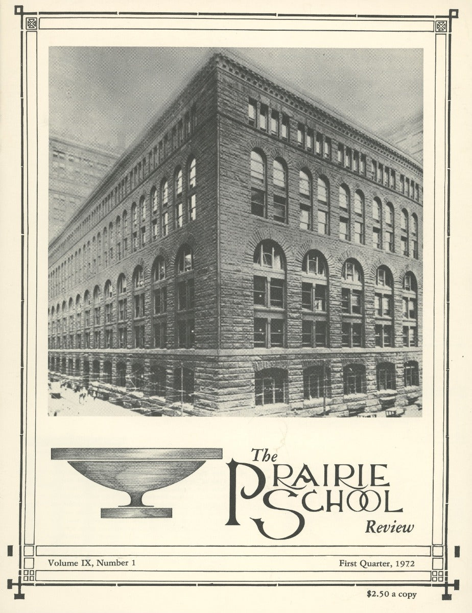 complete volume of  chicago-based prairie school review magazine, beginning in 1964 and ending in 1975