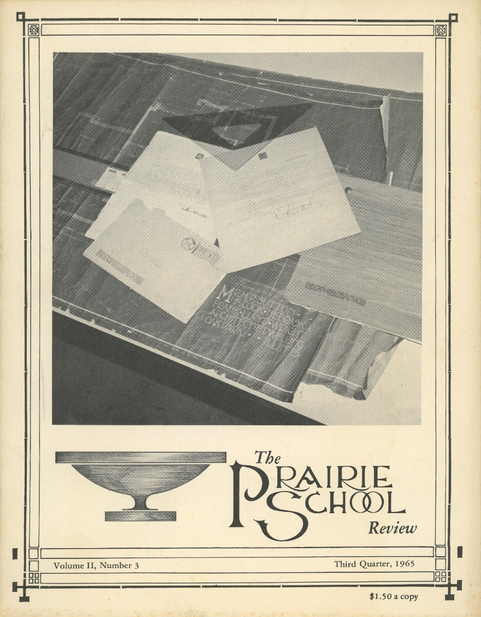 complete volume of  chicago-based prairie school review magazine, beginning in 1964 and ending in 1975