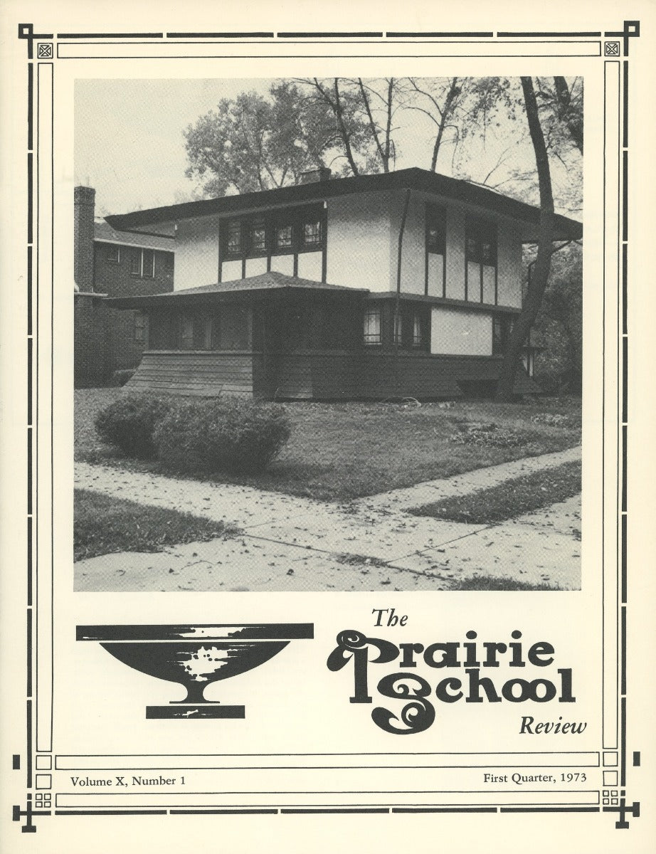 complete volume of  chicago-based prairie school review magazine, beginning in 1964 and ending in 1975