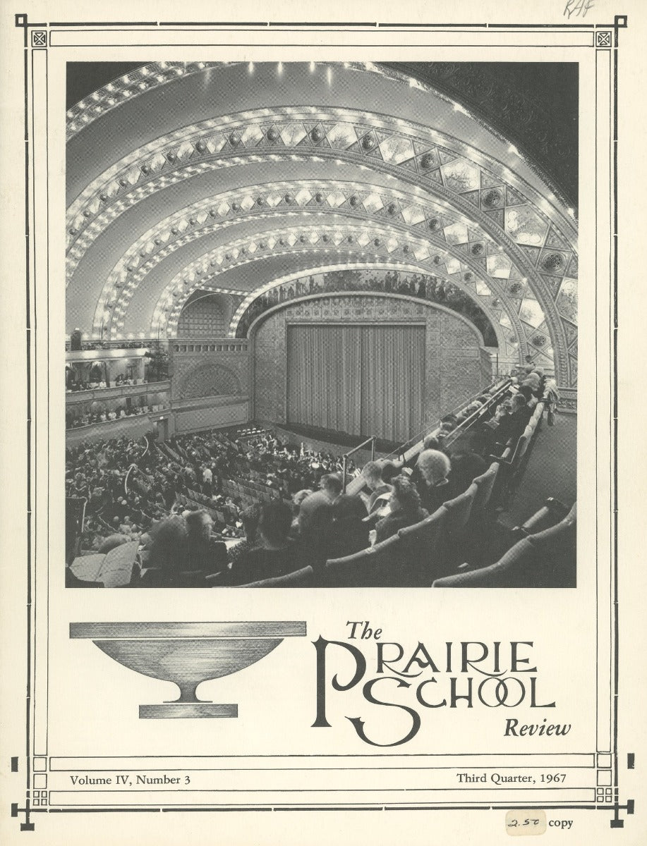 complete volume of  chicago-based prairie school review magazine, beginning in 1964 and ending in 1975