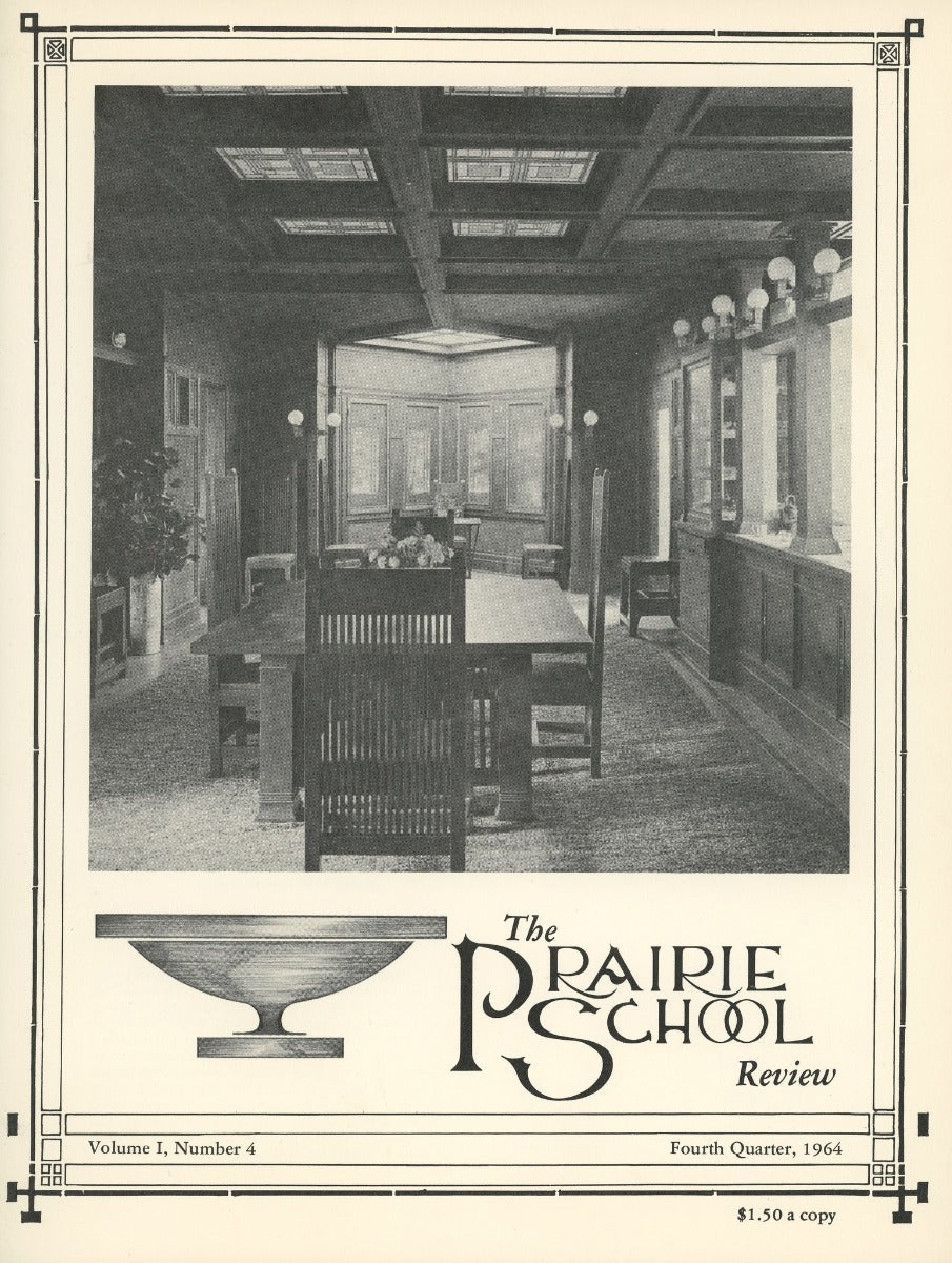 complete volume of  chicago-based prairie school review magazine, beginning in 1964 and ending in 1975