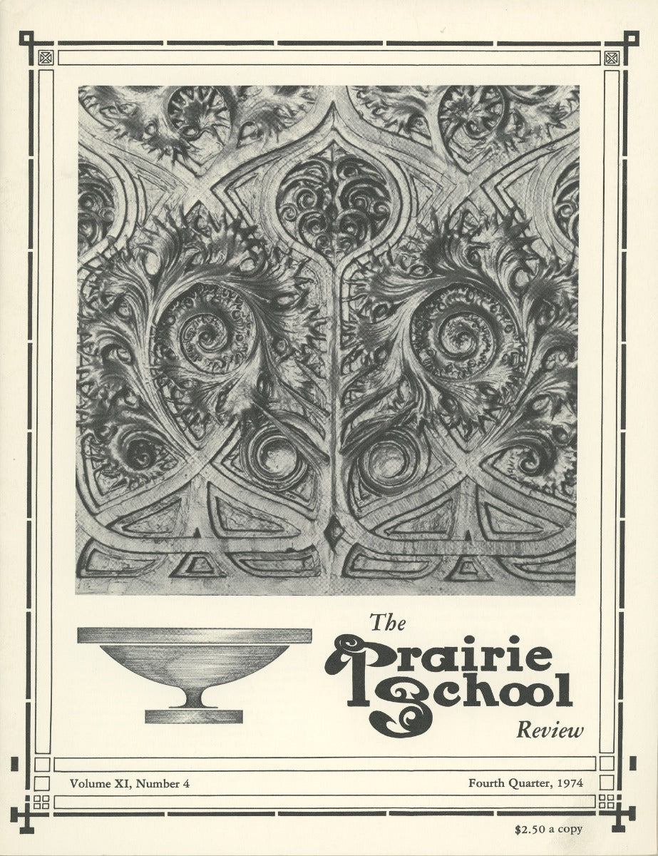 complete volume of  chicago-based prairie school review magazine, beginning in 1964 and ending in 1975
