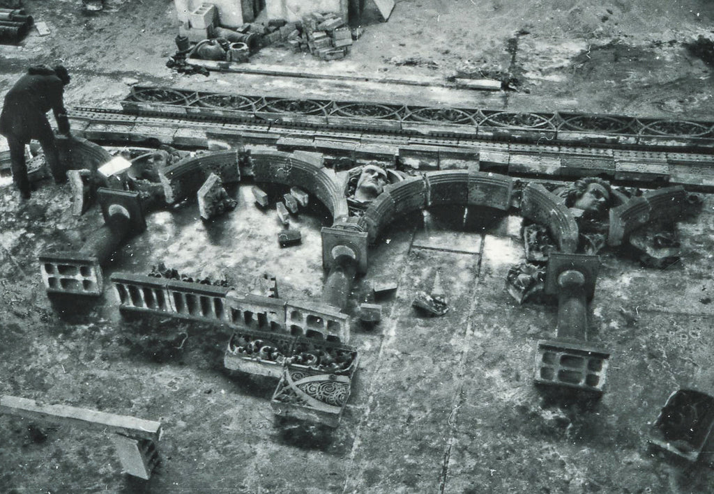 original 19th century louis h. sullivan-designed terra cotta schiller or garrick theater building ornament