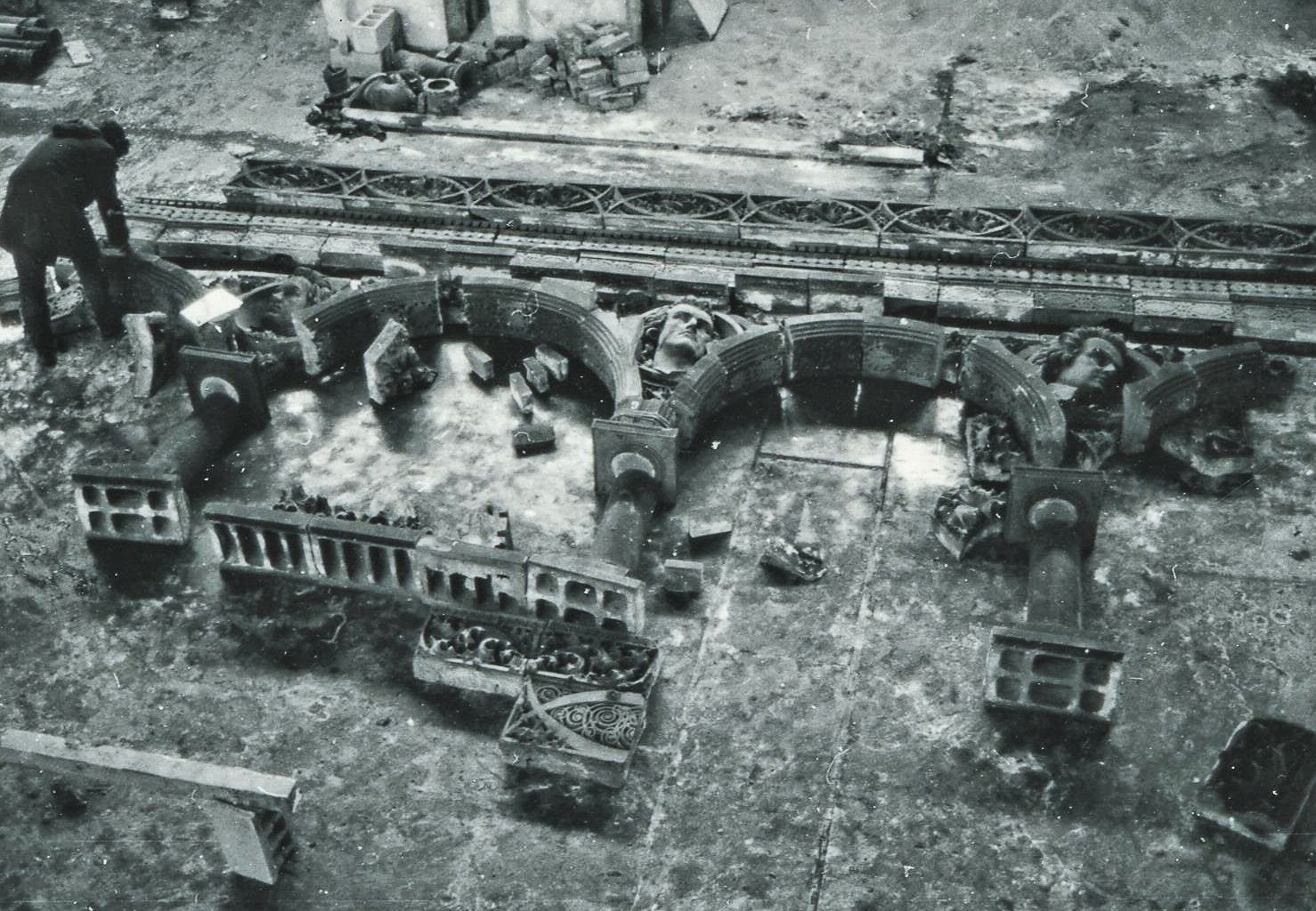 original 19th century louis h. sullivan-designed terra cotta schiller or garrick theater building ornament
