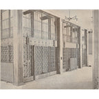 one of four faithfully replicated cast brass louis sullivan-designed chicago stock exchange building elevator grilles with exceptional detail