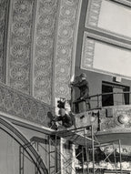 historically important 1892 louis h. sullivan-designed ornamental cast plaster schiller building proscenium vault star-pod