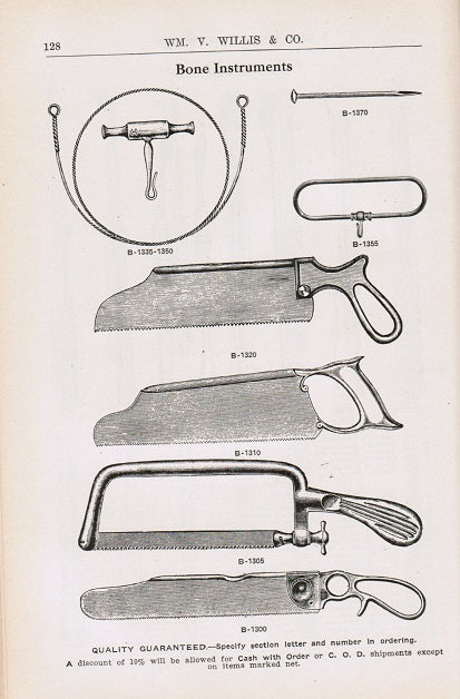 heavily illustrated early 20th century william v. willis and company second edition "surgical catalogue"
