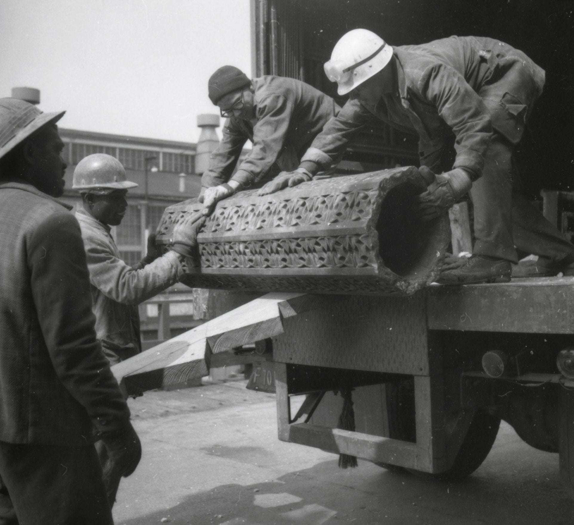 historically important original salvaged chicago schiller building or garrick theater ornamental buff-colored slip glazed terra cotta column capital fragment