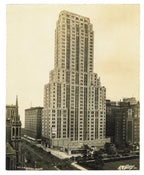 museum-quality original 1929 ornamental cast bronze holabird and root palmolive building lobby elevator door grille