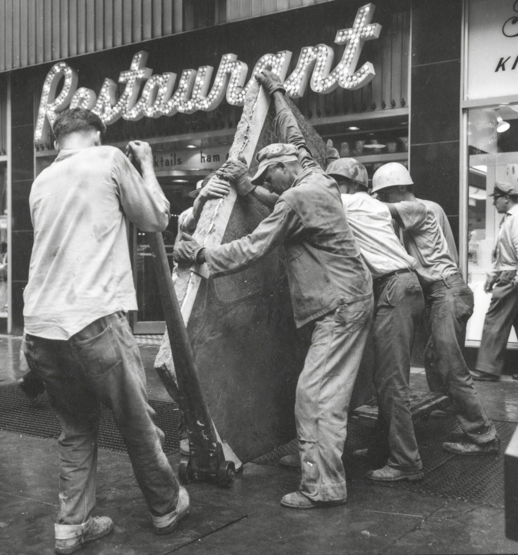 original museum-quality 1892 schiller or garrick building interior staircase landing mosaic fragment