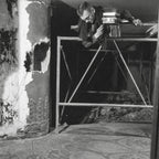 original museum-quality 1892 schiller or garrick building interior staircase landing mosaic fragment