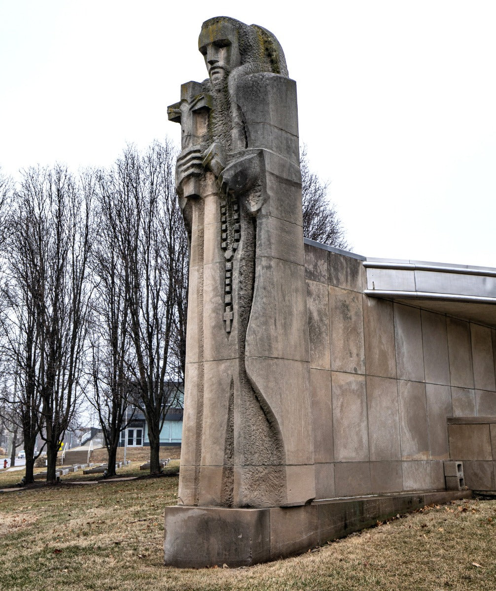 recast of original alfonso iannelli-designed maquette study for barry byrne's st. francis xavier church in kansas city, mo.