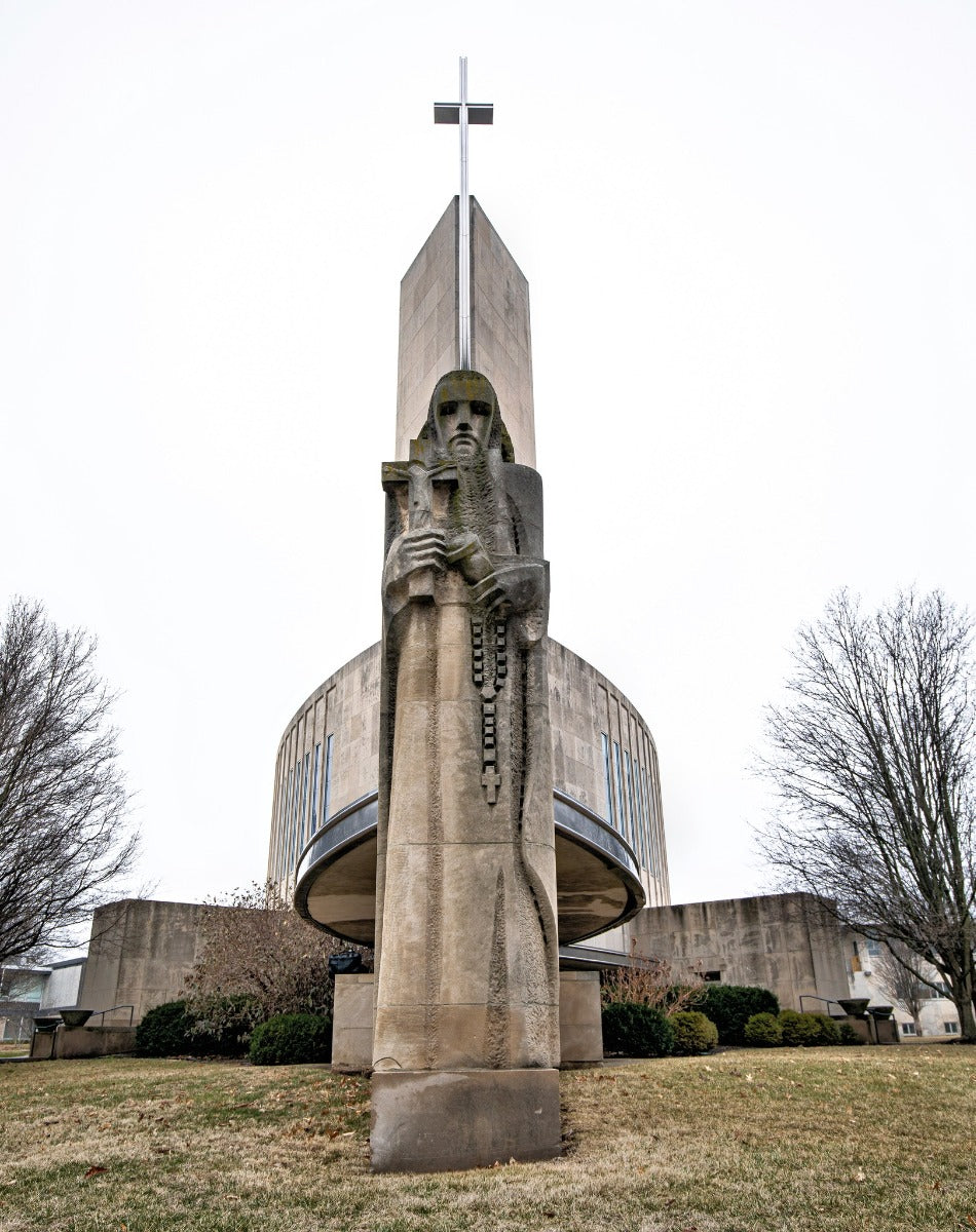 recast of original alfonso iannelli-designed maquette study for barry byrne's st. francis xavier church in kansas city, mo.