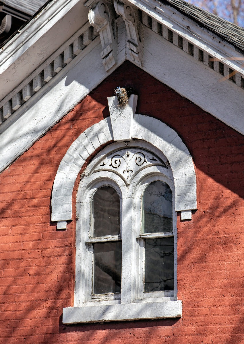 original and intact 1880s chicago workers cottage exterior lemont or joliet limestone keystone