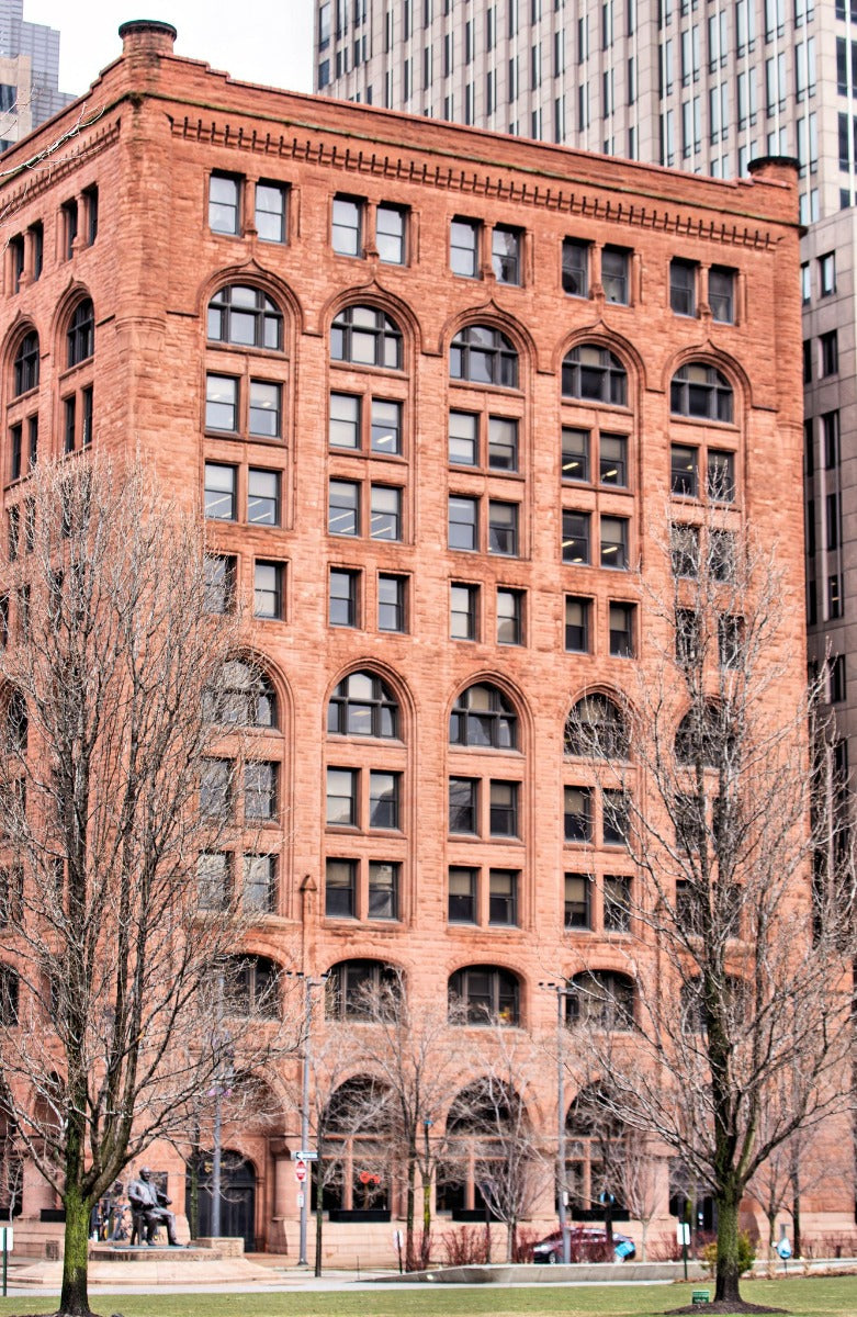 original john wellborn root-designed ornamental cast iron doorknob and matching backplate from the society for savings building