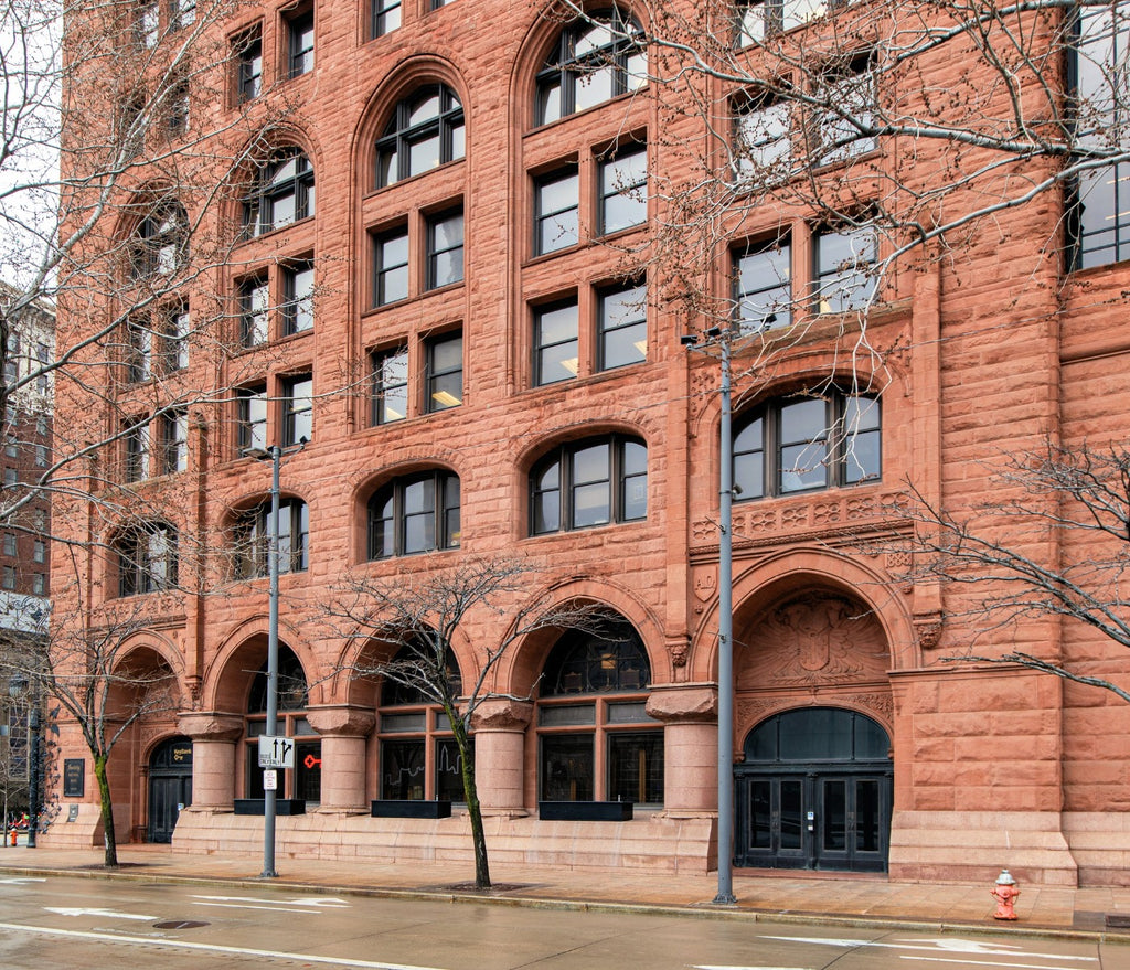 original john wellborn root-designed ornamental cast iron doorknob and matching backplate from the society for savings building