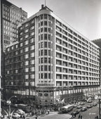 two original louis h. sullivan-designed white glazed terra cotta panel from schlesinger and mayer store and daniel burnham's 1905 addition