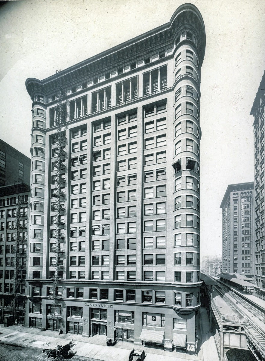 original 1893 holabird and roche custom-designed cast bronze old colony building office door hardware