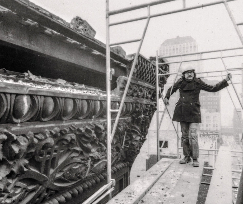 original 1894 george grant elmslie-designed chicago stock exchange building terra cotta spandrel panel fragment
