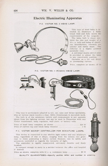 heavily illustrated early 20th century william v. willis and company second edition "surgical catalogue"