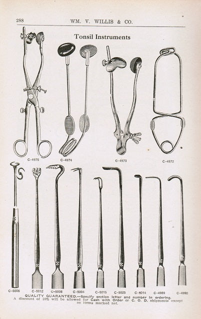 heavily illustrated early 20th century william v. willis and company second edition "surgical catalogue"