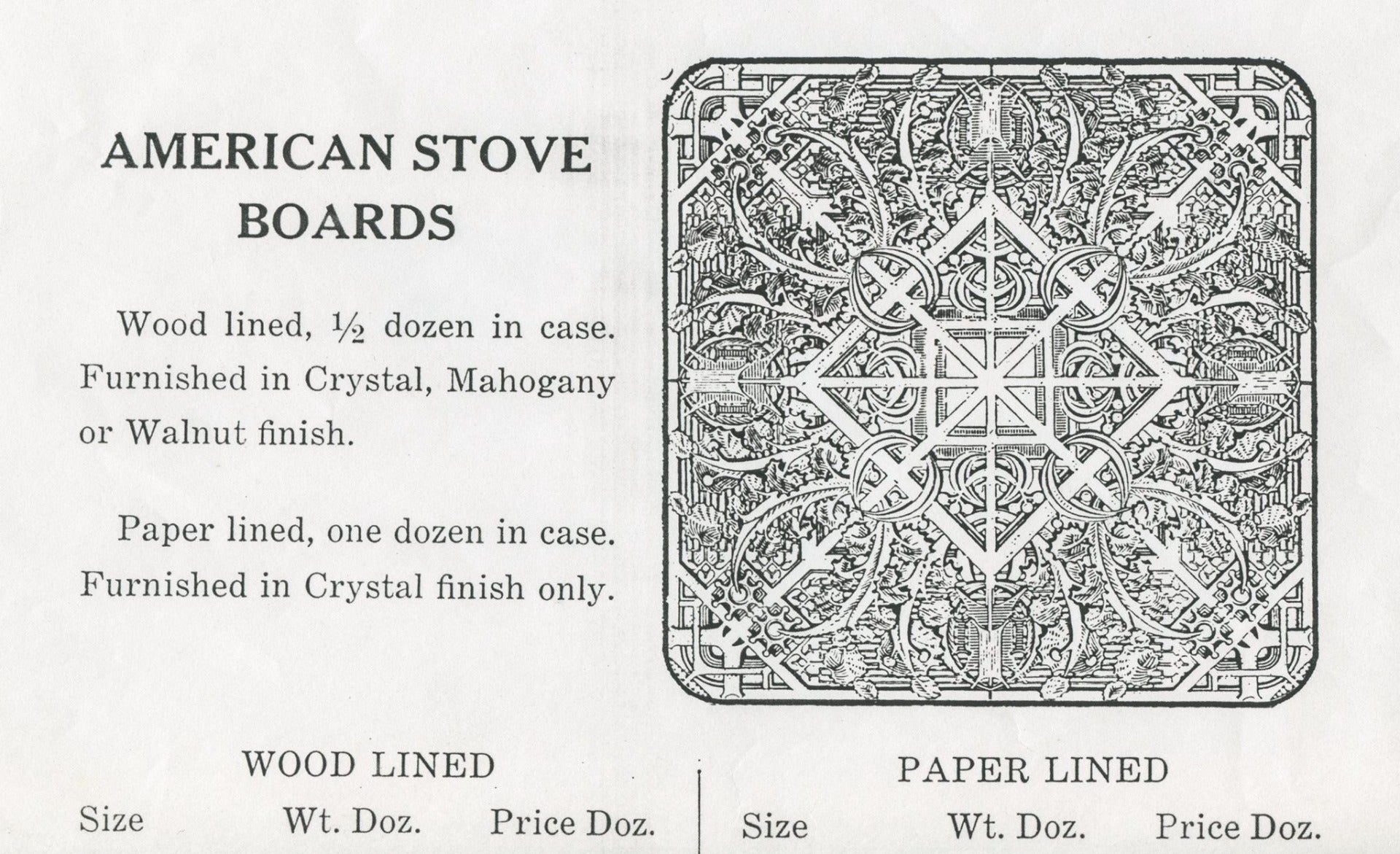 rare original and profusely illustrated color american stoveboard company catalog