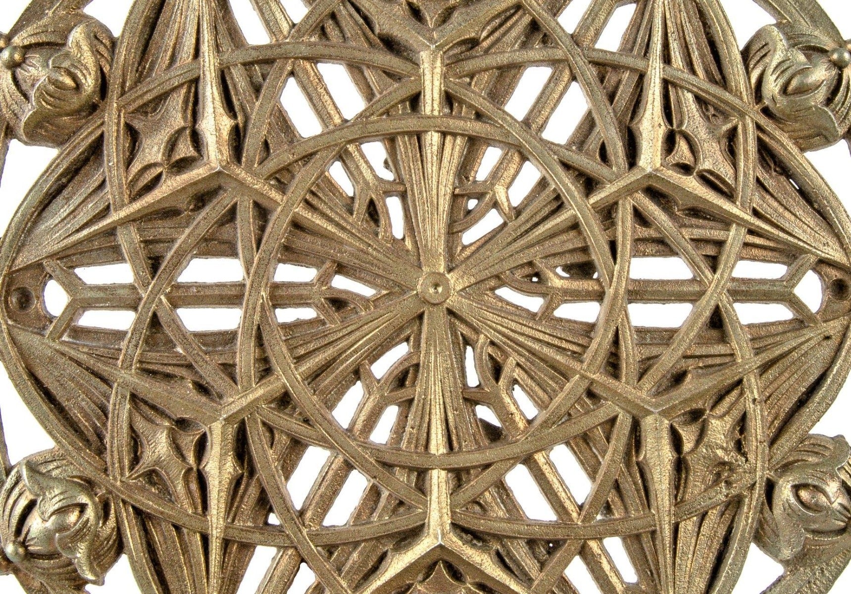 exceptionally rare all original 1895-96 copper-plated cast iron louis h. sullivan designed guaranty or prudential building elevator lobby medallion