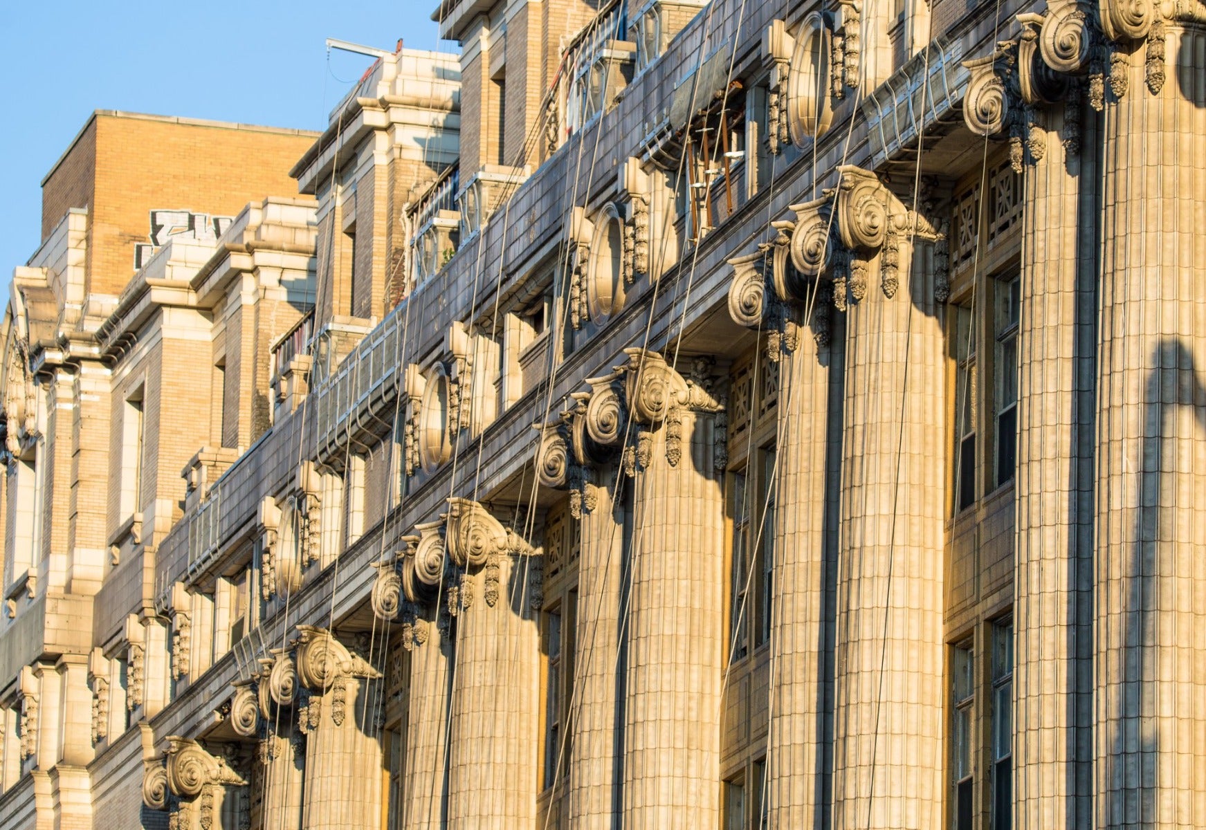 original 1914 white glazed terra cotta fluted column fragment salvaged from cook county hospital