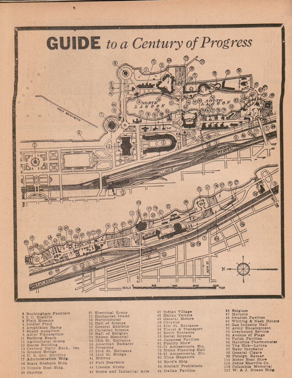 rare hard to find paperback booklet 1933 century of progress world's fair in story and picture: guide to chicago, guide to the fair
