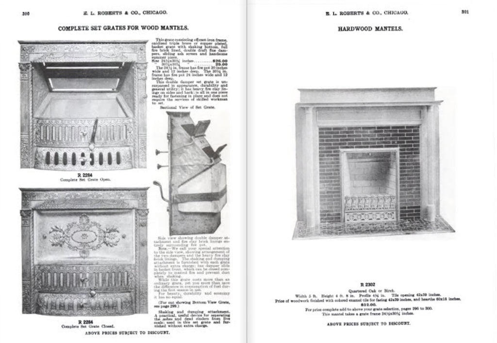 well-maintained 19th century solid birch wood interior residential salvaged chicago fireplace mantel with mostly uniform finish and intact beveled edge back mirror