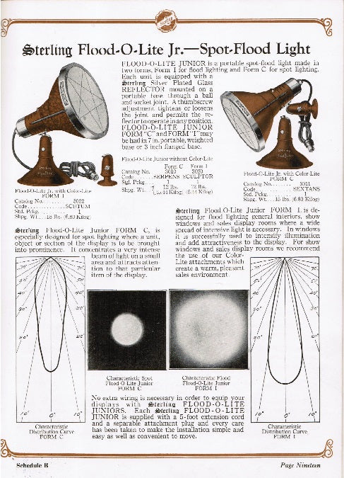 early 20th century w. w. martin and the reflector and illuminating co "sterling silvered glass reflectors" catalog no. 25