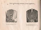 unusual and profusely illustraated early 20th century cleveland burial case company undertakers' product catalog featuring burial clothing, hardware and caskets