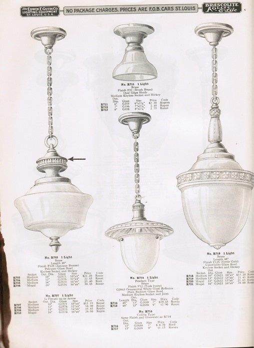 original c. 1925 edwin f. guth company lighting equipment catalog no. 15