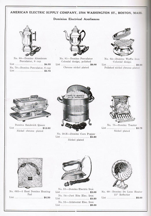 all original and highly informative american electric supply co. "supplies, fixtures, appliances" softbound catalog "no.4"