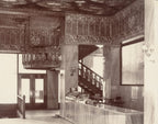 failthfully recreated louis h. sullivan-designed patinated cast bronze guaranty building (1896) wall sconce canopy