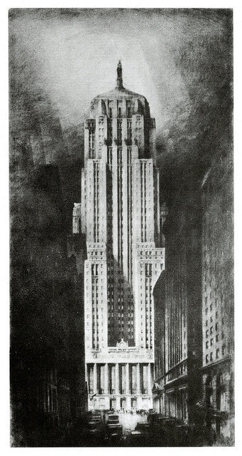 super streamlined style original chicago board of trade building interior office door nickel-plated bronze hardware consisting of concentric ring doorknob and rectangular-shaped backplate