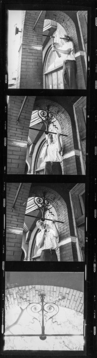 well-documented original john edelmann-designed ornamental cast iron tie-rod plate salvaged from dankmar adler's 1885 house