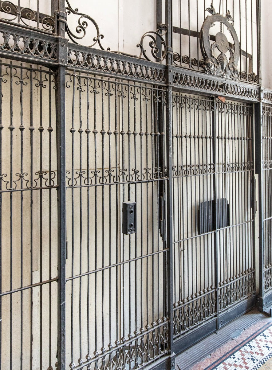 museum-quality 1896 charles atwood or peter weber-designed interior fisher building elevator floor indicator with original bronze numbers